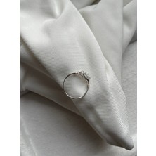 Pel Design Üçlü Labradorit Taşı Gümüş Renk Tel Yüzük