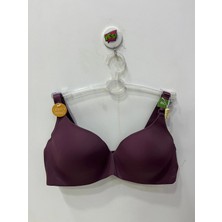 Belvü Kadın C Cup Desteksiz Balenli Boş Kap Micro Mürdüm Sütyen