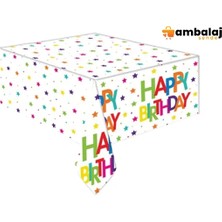 AmbalajSende Balonevi Happy Birthday Masa Örtüsü