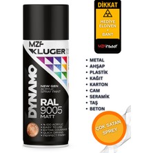 Mzf Kluger Sprey Boya Ral 9005 Mat Siyah