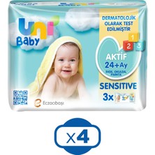 Uni Baby Islak Mendil 3X52 Li Sensitive x 4 Adet (624 Yaprak)