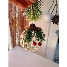 New Bliss Decor Studio Lüks Tasarım Yılbaşı Süs 1 Adet 12 cm