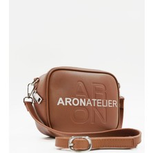 Hüvendo Küçük Boy  Crossbody Çapraz Askılı Kadın Omuz Çantası Taba