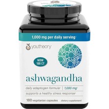 Youtheory Organic Ashw 180 Vegetarian Capsul - 1000 Mg