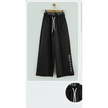 Mışıl Kız Çocuk Siyah Geniş Paça Eşofman Altı – Rahat KALIP-7365