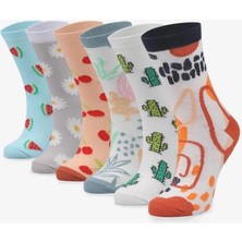 6'lı Desenli Rahat Kadın Çorabı