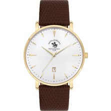 Santa Barbara Polo Club SB.8.10006-5 Ince Slim Kasa Kahverengi Deri Kordon Erkek Kol Saati