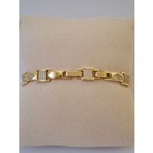 Loren Design Xuping Vip Bileklik- Zirkon Taşlı Gold Renk Kuyumcu Model Bileklik