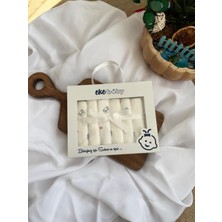 MİNİM Penye Desenli, Kutulu Bebek Ağız Mendili , %100 Pamuklu , 6'lı 20x20 cm