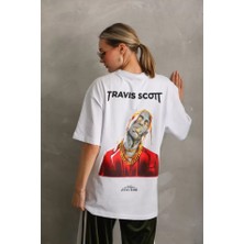 Bana Bi Giysi Livizmir Moda Unisex Baskılı Oversize T-Shirt - Beyaz