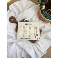 MİNİM Penye Desenli, Kutulu Bebek Ağız Mendili , %100 Pamuklu , 6'lı 20x20 cm