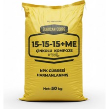 Eurocan 15-15-15+Zn Npk Gübresi Harmanlanmış Kompoze Taban Gübre 50KG