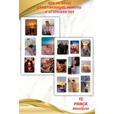 Birikiyedi Aşk Hayal/yaratım Panosu -Dream Board Sticker Seti 2 Sayfa 15 Parça-Ajanda-Journal-Manifest