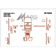 Mars Cockpit Design Volkswagen Golf 5 Konsol-Torpido Kaplama Digital Klima 2003-2 Maun