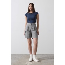 Livizmir Moda Cargo Cepli Şort - Gri