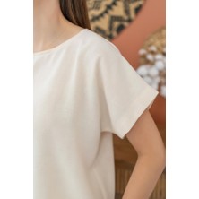 Livizmir Moda Bej T-Shirt ve Pantolon Takım