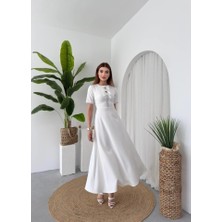 Livizmir Moda Wera Taşlı Fiyonk Detaylı Elbise