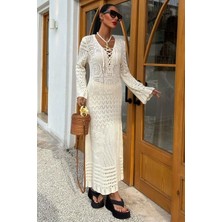 Livizmir Moda Birit Detaylı Ajurlu Elbise 2838