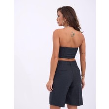 Livizmir Moda 7225 Crop-Antrasit