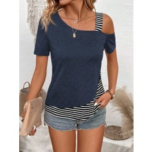 Livizmir Moda Kadın Kısa Kollu Omuzdan Askılı Viskon Bluz