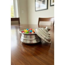 Tiesa Home Alüminyum Desenli Kapaklı Şekerlik Lokumluk