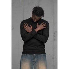 FBI Fbı Slimfit Modal Kumaş Baharlık Sıfır Yaka Likralı Sweatshirt