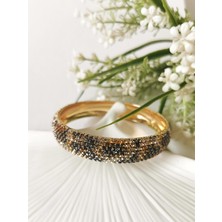 Halley Concept Yılan Desenli Taş Işlemeli Bilezik