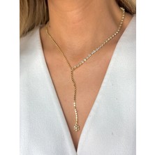Youes Jewelry Çelik Zirkon Taşlı Su Yolu Y Kadın Kolye