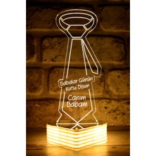 Feyza Design 3D LED Kravat Lamba, Babalar Gününe Özel, Şık ve Modern Hediye