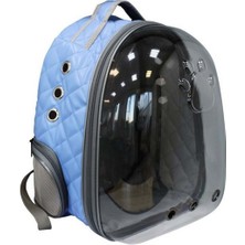 Karamel Pet Karamelpet Kapitone Astronot Kedi Köpek Taşıma Çantası 28*32*40 cm Turkuaz