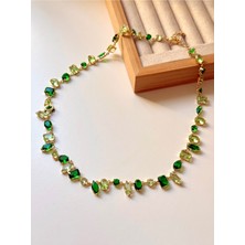 Youes Jewelry Çelik Dönmeyen Gema Kolye Zirkon Taşlı Kadın Kolye