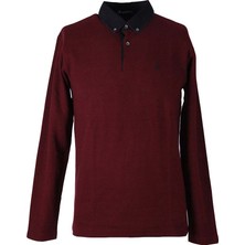 Trender Selanik Kot Yaka Mürdüm Erkek Sweatshirt 710