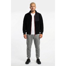 Cottonland Erkek Vostok Göğüs Cebi Fermuarlı Kalın Polar Fleece Mont