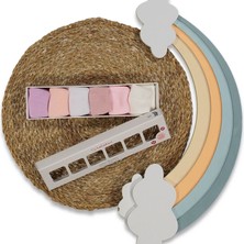 Bebegen Kız Bebek Lila Pembe Beyaz 6'lı Çorap Seti 0-6 Ay