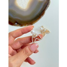 Youes Jewelry 316L Çelik Modern Incili Kadın Küpe