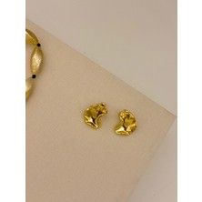 Youes Jewelry Kadın Gold Yaprak Kadın Küpe