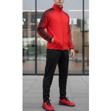 Bumerangspor Erkek Esnek Dalgıç Kumaş Tam Fermuarlı Yürüyüş ve Koşu Eşofman Takımı