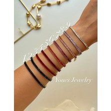 Youes Jewelry Çelik Baget Kesim Su Yolu Bileklik Zirkon Taşlı 1 Adet