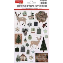 Nedi Tanex Dekoratif Sticker Yılbaşı Temaları - 3 Adet
