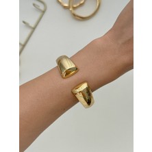 Youes Jewelry 316L Çelik Kalın Kelepçe Bileklik Kadın Bilezik