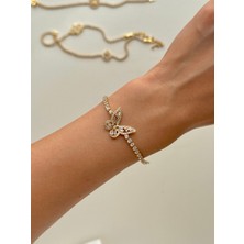 Youes Jewelry Çelik Minimal Su Yolu Gold Kadın Bileklik