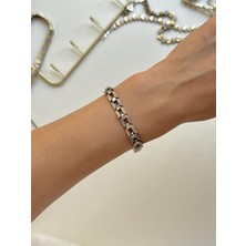 Youes Jewelry Mix Lüx Seri Gold Gümüş Renk Bileklik Renk Atmaz Kuyumcu Model Kadın Bileklik 1 Adet Bileklik