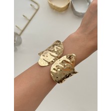 Youes Jewelry 316L Çelik Kalın Kelepçe Bileklik Kadın Bilezik