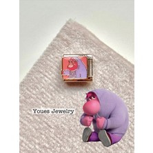 Youes Jewelry Tersyüz Unisex Italyan Charm Ters Yüz Utanç 1 Adet Paslanmaz Çelik Charm 9mm Charm Eki Link
