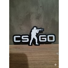 Ceresshop Cs Go Temalı Dekoratif Duvar Süsü Siyah,beyaz