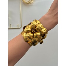 Youes Jewelry Kalın Kelepçe Bilezik Kadın Bileklik Gold