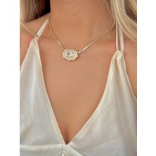 Youes Jewelry Çelik Dönmeyen Su Yolu Kolye Zirkon Taşlı Kolye