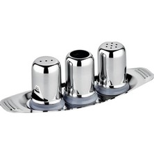 Emrullah Rostfrei 304 Kalite Paslanmaz Küçük Gondol Tuzluk Seti 6 Adet