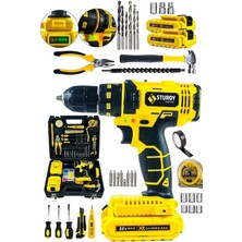 58V 8AH Lion Çift Akülü Metal Şanzuman Turbo Şarjlı Matkap K-39 Parça Seti