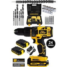 Dünyanın Güçlü 12V 5AH Metal Dişli Sistemli Çift Akülü Vidalama